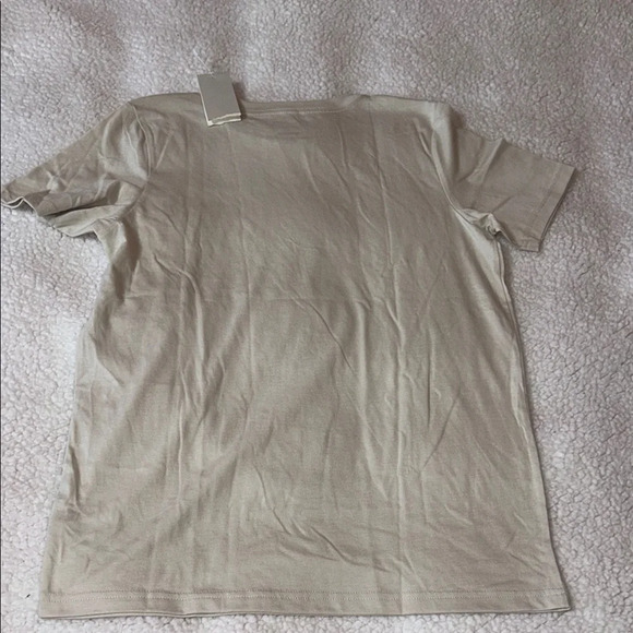 Adidas Cream and Blue Crew Neck Tee - Picture 3 of 5
